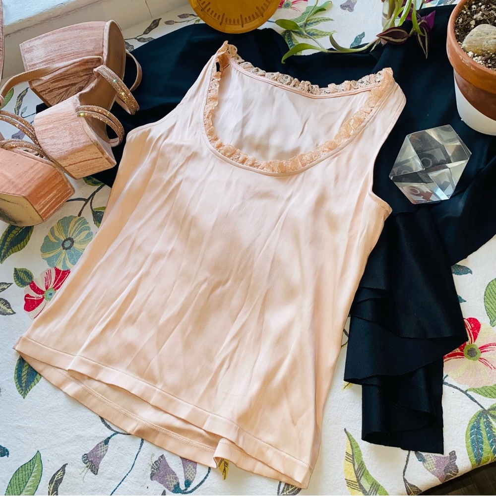 Elegant Silk Peach Camisole
